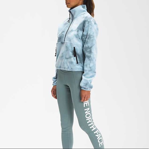The North Face Women’s Printed Marbled Acid Wash TKA Attitude ¼-Zip Fleece Crop - Picture 2 of 6